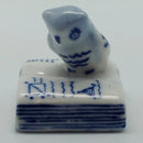Porcelain Miniatures Animal Delft Blue Owl - OktoberfestHaus.com
 - 2