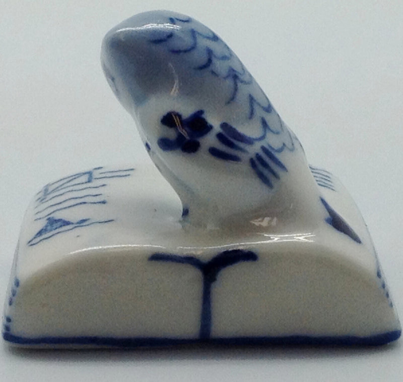 Porcelain Miniatures Animal Delft Blue Owl - OktoberfestHaus.com
 - 4