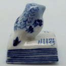 Porcelain Miniatures Animal Delft Blue Owl - OktoberfestHaus.com
 - 3
