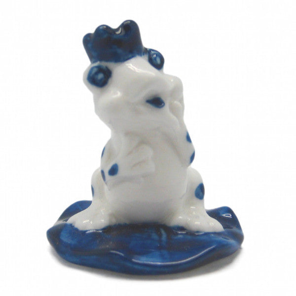 Porcelain Miniatures Animal Delft Frog Prince - OktoberfestHaus.com
 - 1