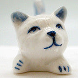 Porcelain Miniatures Animal Delft Happy Cat - OktoberfestHaus.com
 - 2