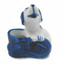 Animals Miniatures Delft Blue Dog In Shoe - OktoberfestHaus.com
 - 1
