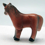 Porcelain Animals Brown Miniatures Horse - OktoberfestHaus.com
 - 2