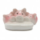 Porcelain Animals Miniatures Pink Pig - OktoberfestHaus.com
 - 1