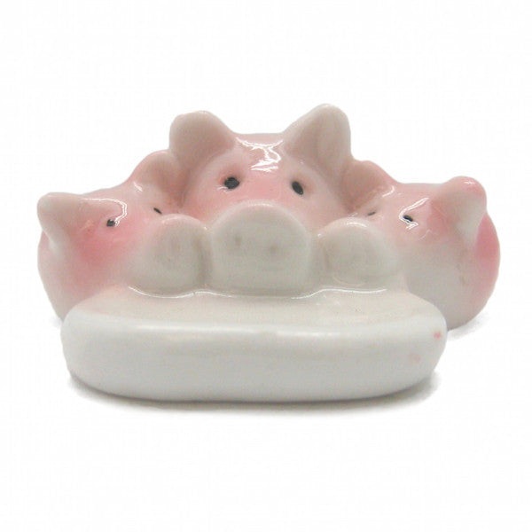 Porcelain Animals Miniatures Pink Pig - OktoberfestHaus.com
 - 1