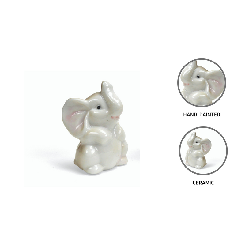 Porcelain Animals Miniatures Color Elephant