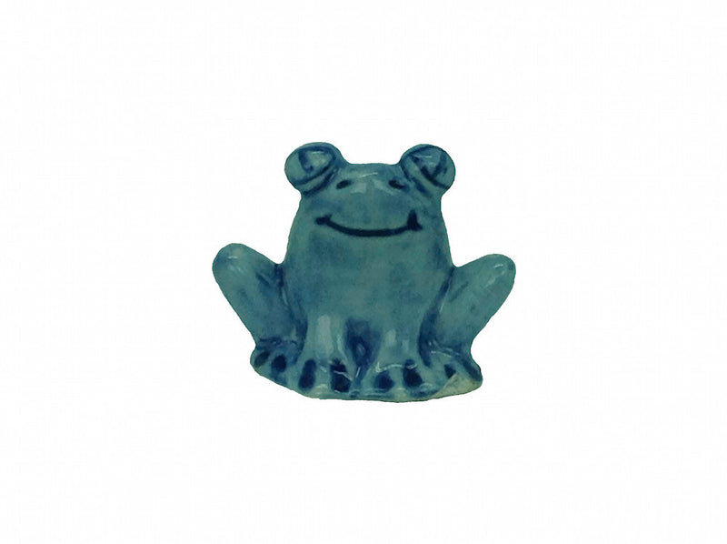 Ceramic Miniature Frog Blue - OktoberfestHaus.com
