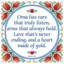 German Gift for Oma Saying Tile Magnet - OktoberfestHaus.com
 - 1