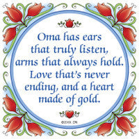 German Gift for Oma Saying Tile Magnet - OktoberfestHaus.com
 - 1