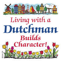 Dutch Souvenirs Magnet Tile (Living Dutchman) - OktoberfestHaus.com
 - 1