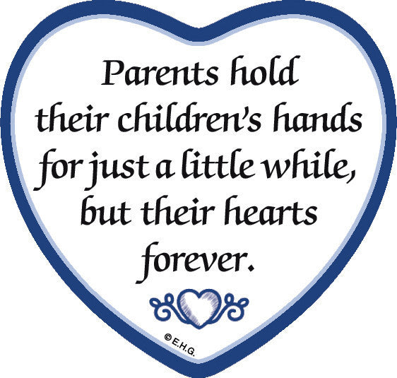 "Parents Hold Their Children's Hands..." Heart Magnet Tile  - OktoberfestHaus.com