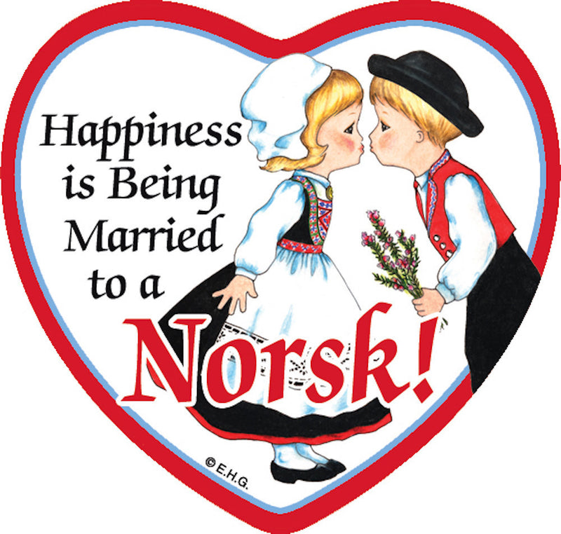 Tile Magnet: Married to Norsk - OktoberfestHaus.com
 - 1