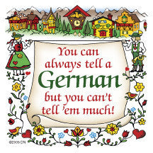 German Gift Idea Magnet (Tell A German) - OktoberfestHaus.com
