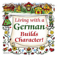 German Gift Idea Magnet (Living With A German) - OktoberfestHaus.com
 - 1