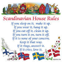 Swedish Gift Idea Magnet Tile (House Rules) - OktoberfestHaus.com
 - 1