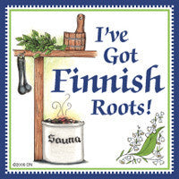 Finnish Souvenirs Magnetic Tile: (Finnish Roots) - OktoberfestHaus.com
 - 1