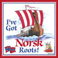 Norwegian Gift Magnet Tile (Norsk Roots) - OktoberfestHaus.com
 - 1