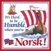 Norwegian Gift Magnet Tile (Humble Norsk) - OktoberfestHaus.com
 - 1