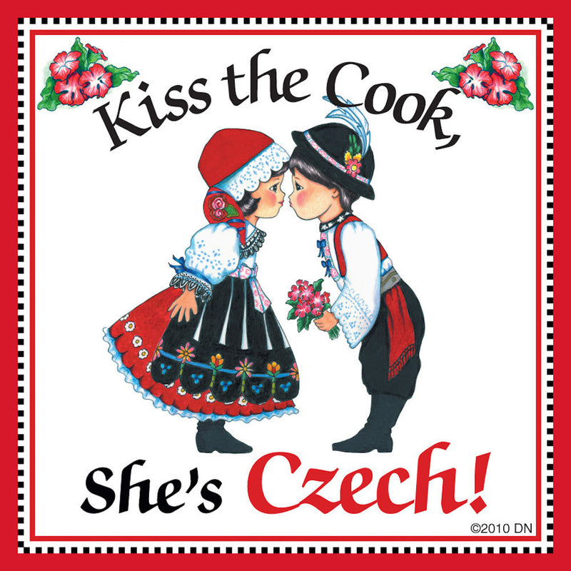 Czech Gift For Women Magnet "Kiss Czech Cook" - OktoberfestHaus.com
 - 1