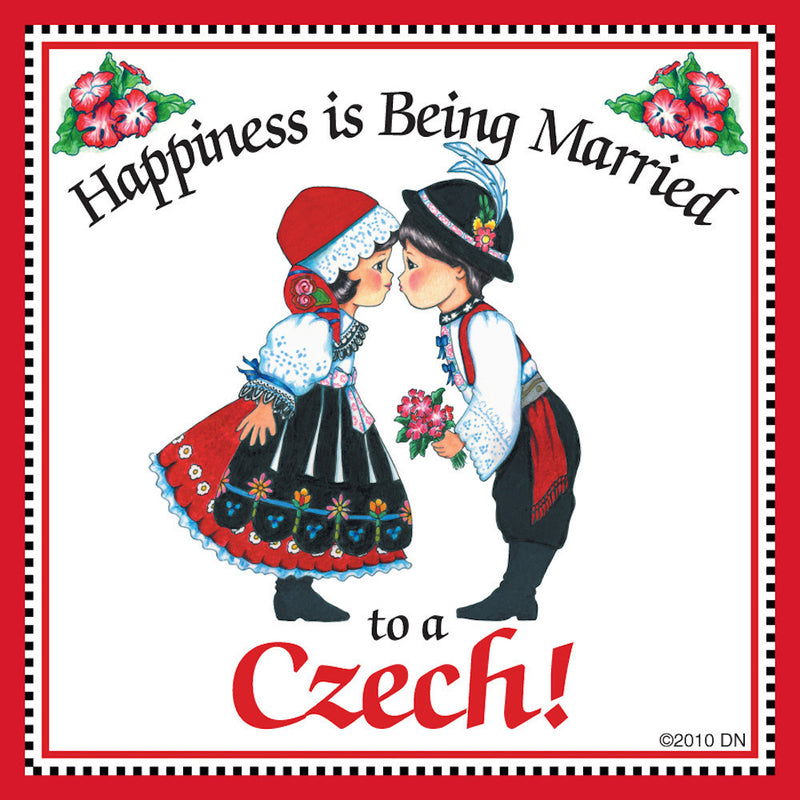 Czech Gift For Women Magnet "Married to Czech" - OktoberfestHaus.com
 - 1