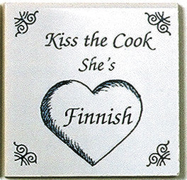 Finnish Culture Magnet Tile (Kiss Finnish Cook) - OktoberfestHaus.com
 - 1