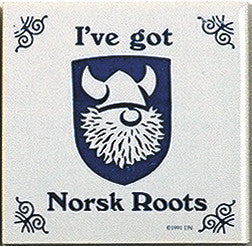 Norwegian Culture Magnet Tile (Norsk Roots) - OktoberfestHaus.com
 - 1