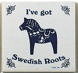 Swedish Culture Magnet Tile (Swedish Roots) - OktoberfestHaus.com
 - 1