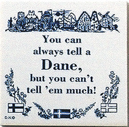 Danish Culture Magnet Tile (Tell A Dane) - OktoberfestHaus.com
 - 1