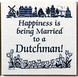Dutch Culture Magnet Tile (Happily Married Dutchman) - OktoberfestHaus.com
 - 1