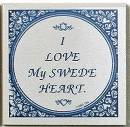 Swedish Culture Magnet Tile (Love My Swede Heart) - OktoberfestHaus.com
 - 1