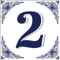 House Numbers Tile Blue and White - OktoberfestHaus.com
 - 2