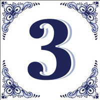 House Numbers Tile Blue and White - OktoberfestHaus.com
 - 3