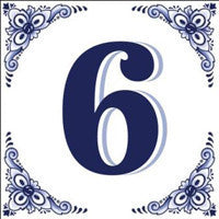 House Numbers Tile Blue and White - OktoberfestHaus.com
 - 6