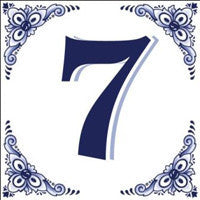 House Numbers Tile Blue and White - OktoberfestHaus.com
 - 7