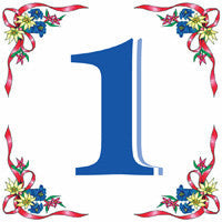 German House Numbers Tile - OktoberfestHaus.com
 - 1