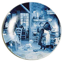 Collectible Plate Family Gathering Blue