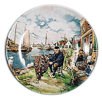 Collectible Plate Fisherman Color