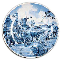 Collectible Plate Milkman Blue