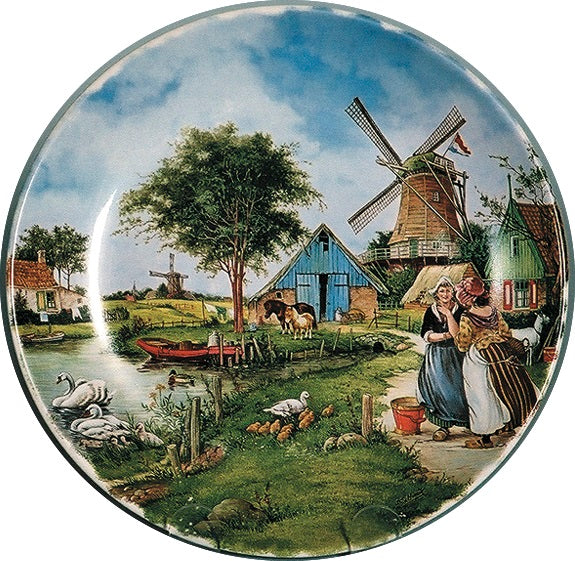 Collectible Plate Neighborhood Talk Color - DutchGiftOutlet.com