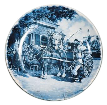 Collectible Plate Wedding Blue