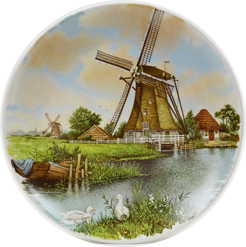 Collectible Plate Mill with Geese Color