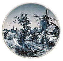 Collectible Plate Summer Scene Blue