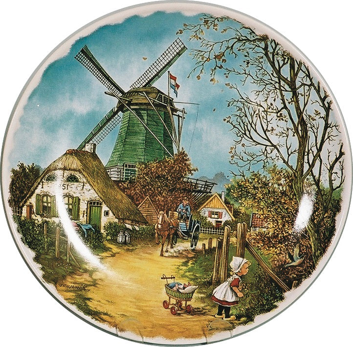 Collectible Plate Fall Scene Color - DutchGiftOutlet.com