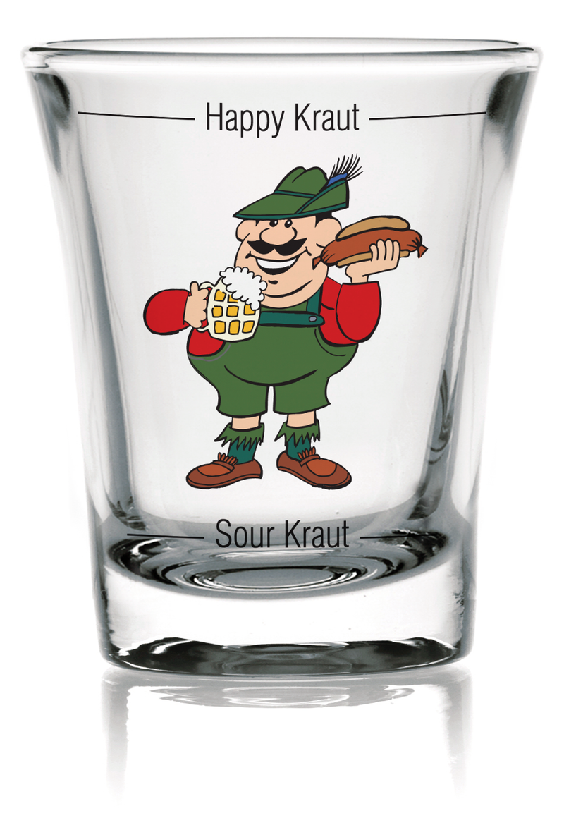 German Party Favor Shot Glass: Grouchy German Clear - OktoberfestHaus.com
 - 4