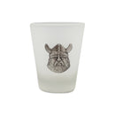 Party Favor Frosted Shot Glass Viking Medallion