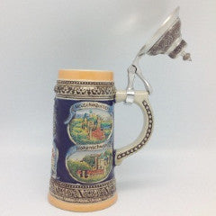 Engraved Beer Stein German Landmarks Metal Lid - OktoberfestHaus.com
 - 3