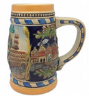Engraved Beer Stein Munich Scene Ceramic - OktoberfestHaus.com
 - 1
