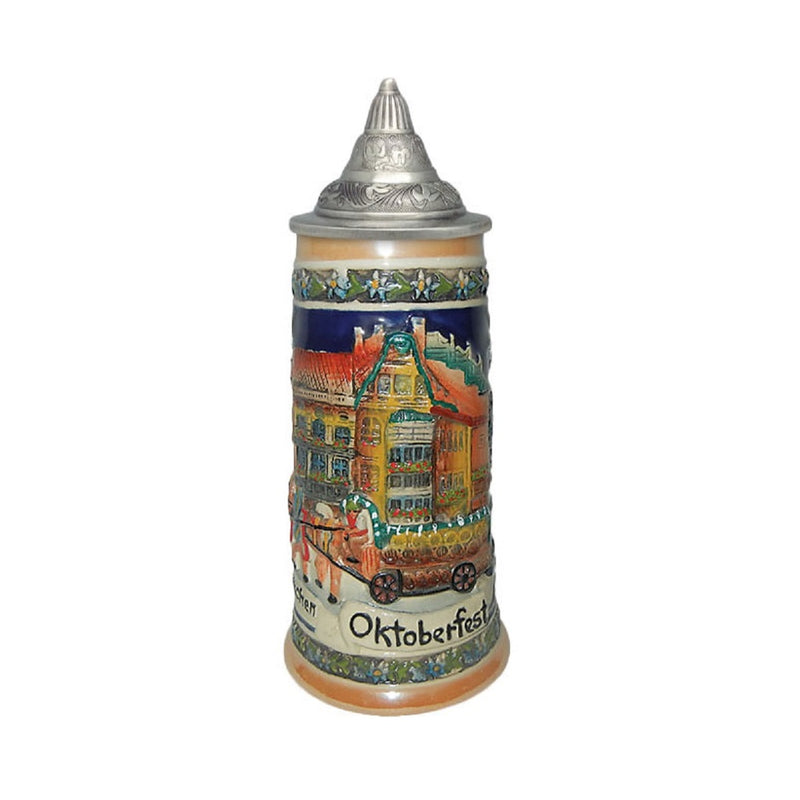 Beer Stein Munich German Oktoberfest with lid