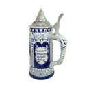 Beer Stein Germany Castle Cobalt Blue with metal Lid