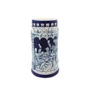 Beer Stein Germany Castle Cobalt Blue without metal Lid
